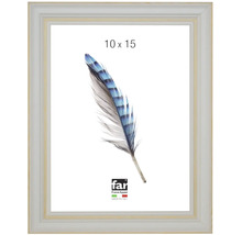 Bilderrahmen aus Holz mit profiliertem Rahmen für Bilder im Format 10 mal 15 Zentimeter, far Frame Appeal Logo, Hergestellt in Italien.