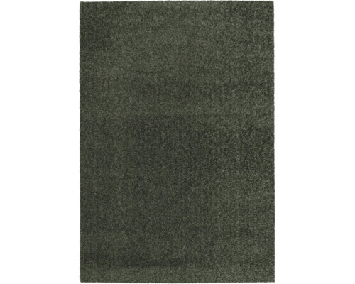 Rechteckiger Hochflor-Teppich in Dunkelgrau mit weicher, strukturierter Oberfläche.