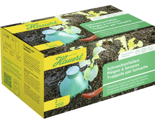 Set de deux pièges à limaces Hauert pour une surface allant jusqu'à 200 mètres carrés pour la protection contre les limaces.