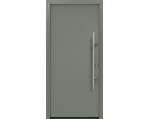 Haustür EcoStar ISOPRO IP 010 1100 x 2100 mm Rechts RAL 9007 graualuminium matt inkl. Beschlag-Set,Edelstahl Stangengriff,Sicherheitsprofilzylinder mit 5 Schlüsseln