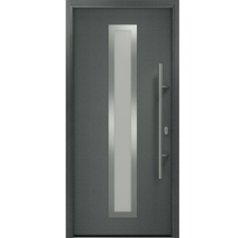 Porte d''entrée moderne avec vitrage et barre de poignée