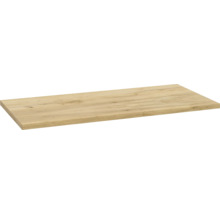 Tablette d'étagère rectangulaire avec décor bois en aspect chêne clair.