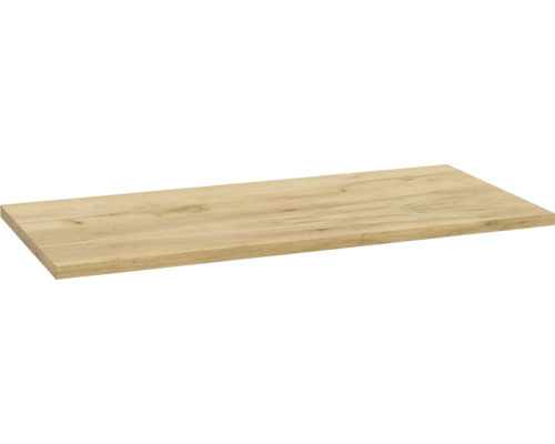 Tablette d'étagère rectangulaire avec décor bois en aspect chêne clair.