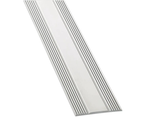 Übergangsprofil aus Aluminium mit geriffelten Rändern.
