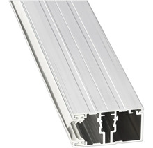 Aluminiumprofil mit Führungsschienen und Hohlkammer für Bauarbeiten.