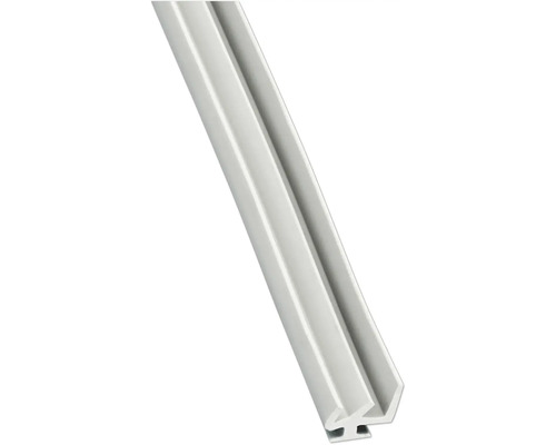 Rail profilé en aluminium avec rainure longitudinale pour le montage.