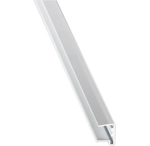 Profilé de finition en aluminium, blanc, pour bordures.