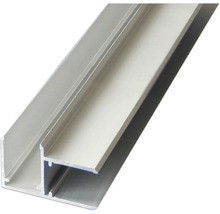Profilé en aluminium en forme de H pour projets de construction et habillages.