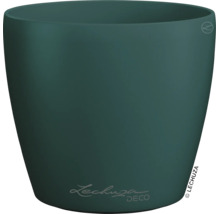 Cache-pot rond et mat en plastique avec Lechuza Logo.