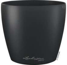 Pot de fleurs rond en plastique Lechuza DECO en anthracite.