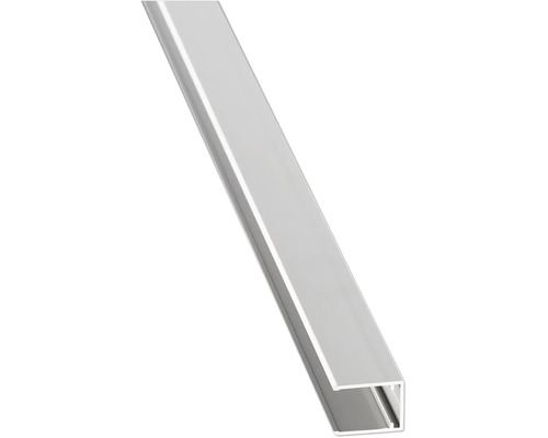 U-Profil aus Aluminium für Fliesenabschlüsse in Weiß.