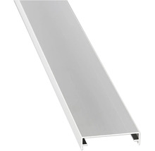 Weisses Aluminium-Wandprofil für Duschkabinen.