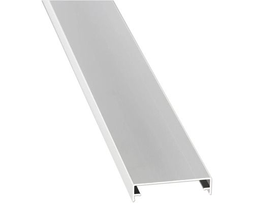 Weisses Aluminium-Wandprofil für Duschkabinen.