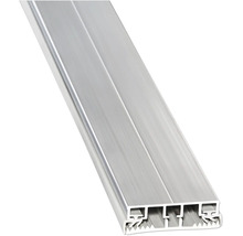 Profilé en aluminium avec plusieurs canaux de guidage.