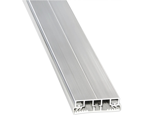 Profilé en aluminium avec plusieurs canaux de guidage.