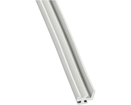 Profilé en plastique blanc pour les bords ou les joints dans l'aménagement intérieur.