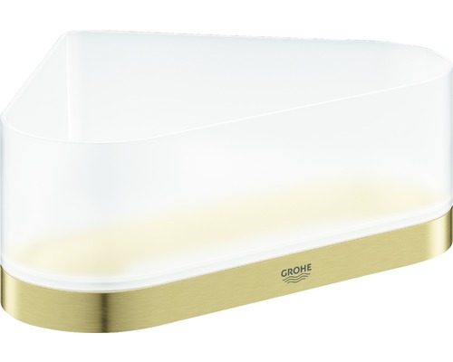 Eckablage zur Aufbewahrung von Badartikeln mit Grohe Logo