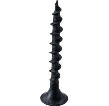 Vis noire pour plaques de plâtre avec tête trompette et filetage grossier.
