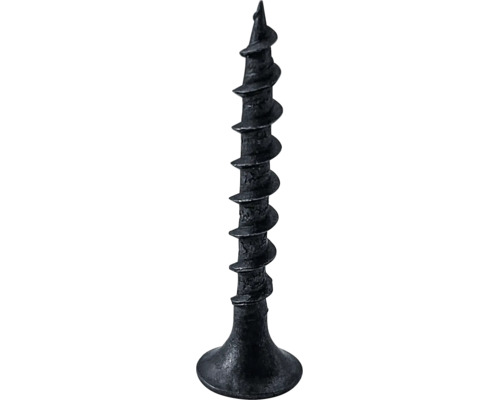 Vis noire pour plaques de plâtre avec tête trompette et filetage grossier.