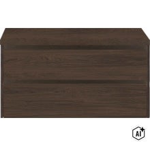 Commode moderne à deux tiroirs en aspect bois (Image AI modified or generated)
