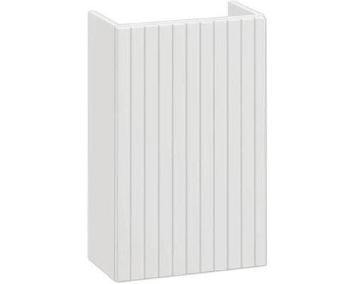 Gästewaschbecken mit Unterschrank APOLLO BxHxT 40 x 68 x 22 cm Frontfarbe weiss geriffelt