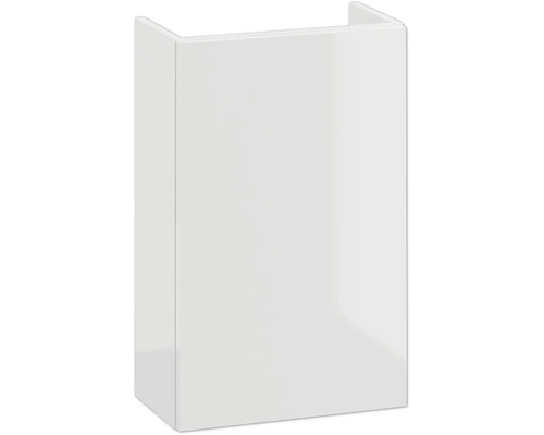 Gästewaschbecken mit Unterschrank APOLLO BxHxT 40 x 68 x 22 cm Frontfarbe weiss glanz - Griff chrom