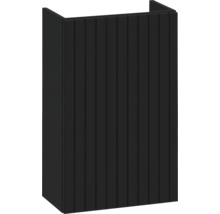 Gästewaschbecken mit Unterschrank APOLLO BxHxT 40 x 68 x 22 cm Frontfarbe schwarz geriffelt