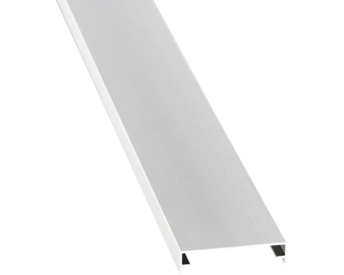 Profilé en U blanc en plastique pour travaux de construction.