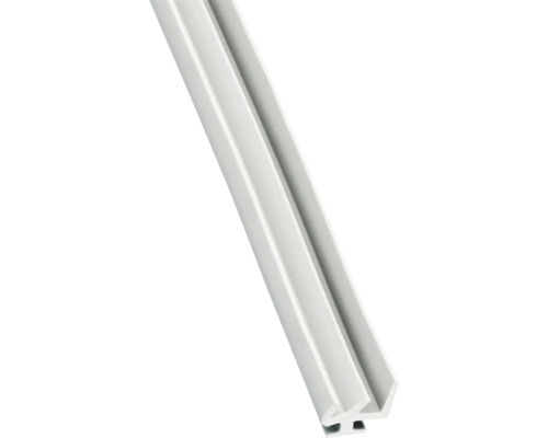 Profilé en plastique blanc à utiliser comme joint ou rail de montage.