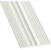 Profilé en plastique blanc avec plusieurs rails.