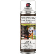 Holzschutzlasur Sprühdose 2 in 1 Grundierung und Lasur für außen