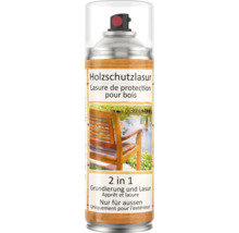 Holzschutzlasur Spraydose zwei in eins Grundierung und Lasur für den Aussenbereich.
