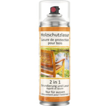 Holzschutzlasur-Spray 2 in 1 Grundierung und Lasur für den Aussenbereich.
