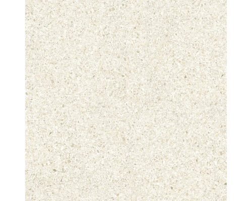Bodenfliese in Terrazzo-Optik mit feinen Einschlüssen.