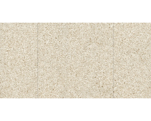 Carreaux de grès cérame aspect terrazzo avec une structure fine de pierre en beige.