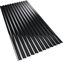 Plaque ondulée noire en bitume pour la couverture de toit.