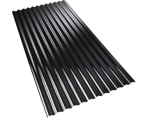 Plaque ondulée noire en bitume pour la couverture de toit.