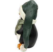 Dekofigur Pinguin mit langer Mütze und Schal