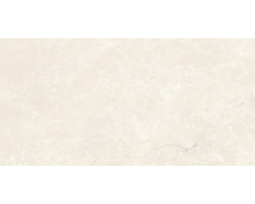 Carrelage aspect marbre avec veinage discret.