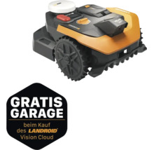 Worx Mähroboter Landroid Vision Cloud mit einer kostenlosen Garage beim Kauf.