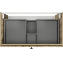 Waschtischunterschrank RIETTI BxHxT 80 x 60 x 45 cm Frontfarbe evoke eiche