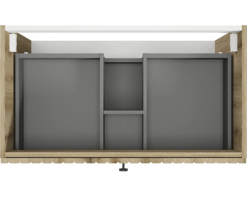 Waschtischunterschrank RIETTI BxHxT 80 x 60 x 45 cm Frontfarbe evoke eiche