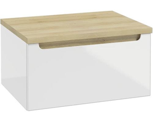 Unterschrank für Waschtischplatte STILLA BxHxT 60 x 30 x 45 cm Frontfarbe weiss glanz