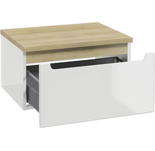 Unterschrank für Waschtischplatte STILLA BxHxT 60 x 30 x 45 cm Frontfarbe weiss glanz