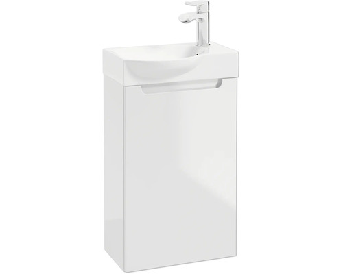 Gäste-Waschtischunterschrank STILLA BxHxT 40 x 60 x 22 cm Frontfarbe weissglanz