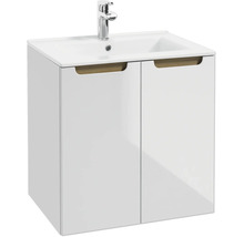 Waschtischunterschrank mit 2 Türen STILLA BxHxT 60 x 60 x 45 cm Frontfarbe weiss glanz
