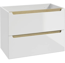 Unterschrank für Waschtischplatte STILLA BxHxT 80 x 60 x 45 cm Frontfarbe weiss glanz
