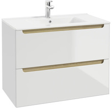 Waschtischunterschrank STILLA BxHxT 80 x 60 x 45 cm Frontfarbe weiss glanz
