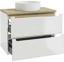 Waschtischunterschrank STILLA BxHxT 80 x 60 x 45 cm Frontfarbe weiss glanz