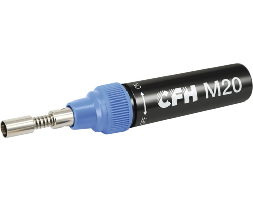 Micro fer à souder CFH M20 avec panne métallique et interrupteur marche-arrêt.